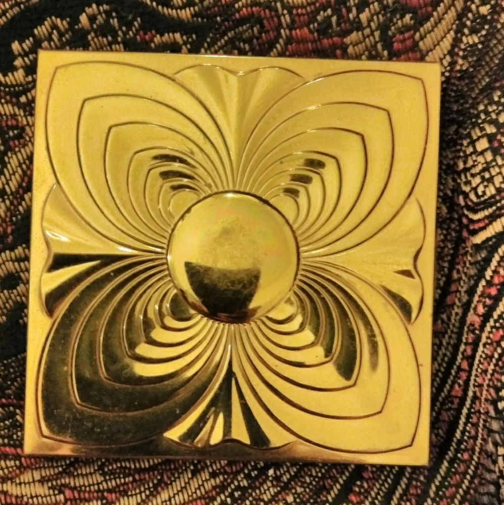 Vintage Volupte Brass with Large Flower Design